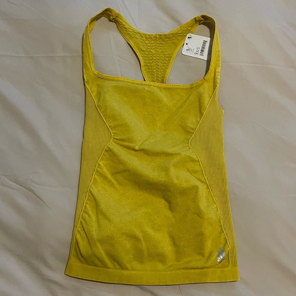 NWT Free People Movement Top Yellow